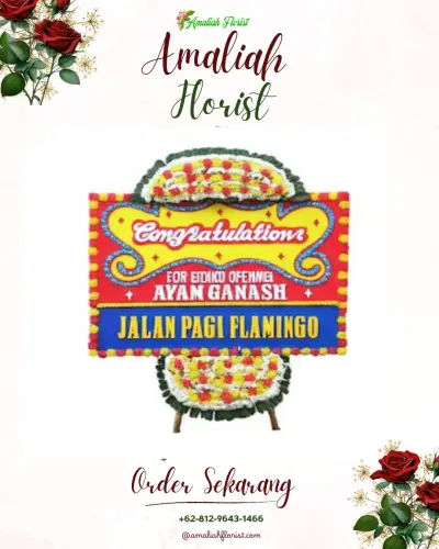 Bunga Papan Congratulation di Gedung Serbaguna Panarung